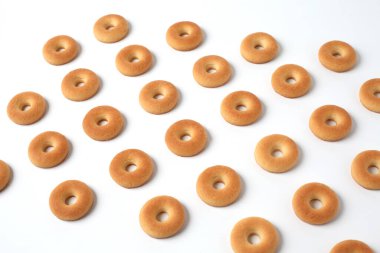 butter milk cookies biscuits isolated on white background