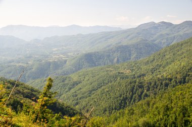 Mavi-yeşil dağlar Karadağ