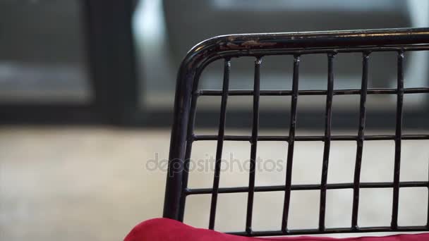 现代内饰细节红色椅子 — 图库视频影像