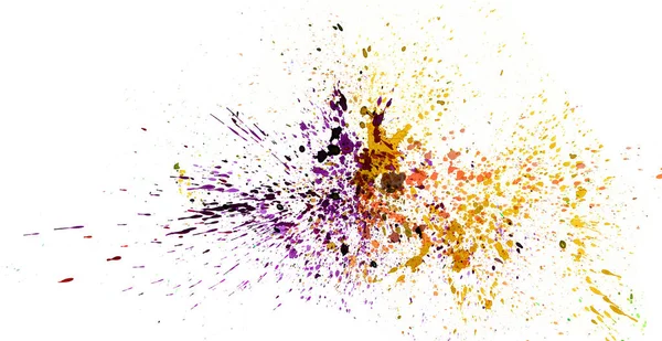 Colorful watercolor splashing on white isolate background graphi — Stock Photo, Image
