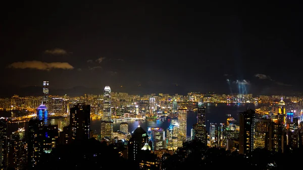 Victoria peak, güzel ışık Hong Kong ikonik gece görünümünden Victoria peak, Hong Kong ikonik gece görüş güzel ışık aydınlatmak gökdelen