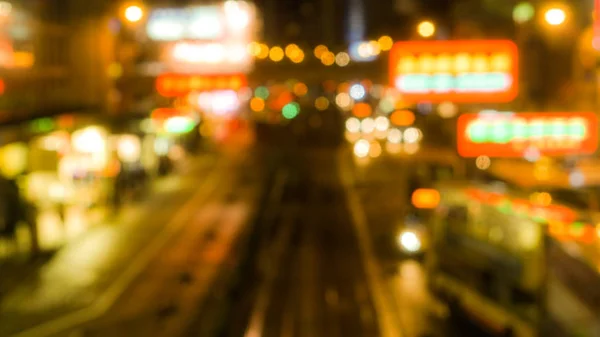 Blur shot of neon shopping signs Hong Kong background defocus — Stock Photo, Image