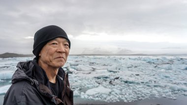 Manzara şaşırtıcı İzlanda buzul ile Asya komuta sizde
