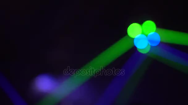 Leuke Lichte Disco Nachtclub Vervagen Laserlicht — Stockvideo