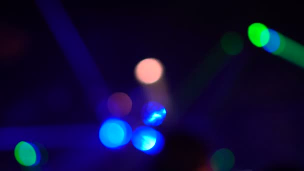 Leuke Lichte Disco Nachtclub Vervagen Laserlicht — Stockvideo