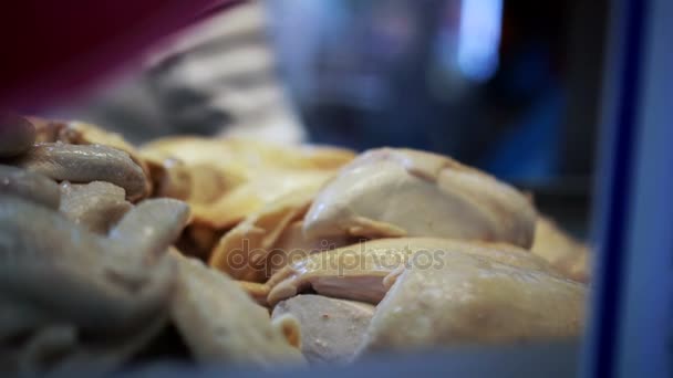 Singapur Hainan Tavuk Pilav Imza Yemeği — Stok video