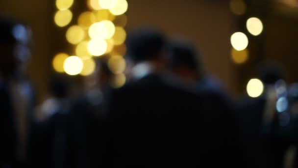 Blur Vídeo Casamento Após Festa Dança — Vídeo de Stock