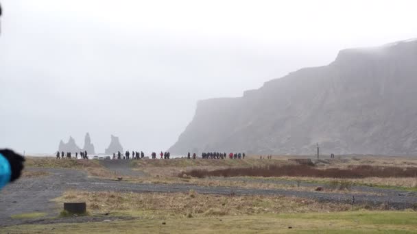 Asiat Turistický Batoh Islandu Vysněná Svoboda Cesta — Stock video