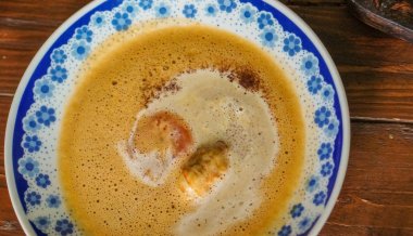 Krem lezzetli Istakoz çorbası