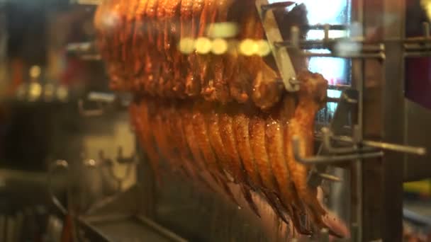 焼き鶏手羽バーベキュー炭のシンガポール スタイル — ストック動画