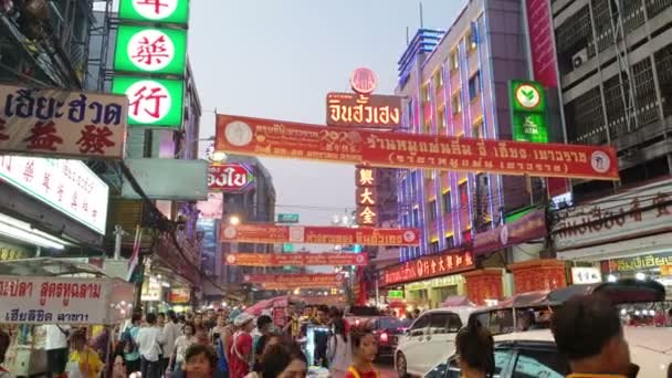 Bangkok Thailand Feb 2020 Tourist Famous China Town Chinese New — Stock Video