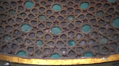 Mısır camii ahşap iç desen yarım kubbe ayrıntıları