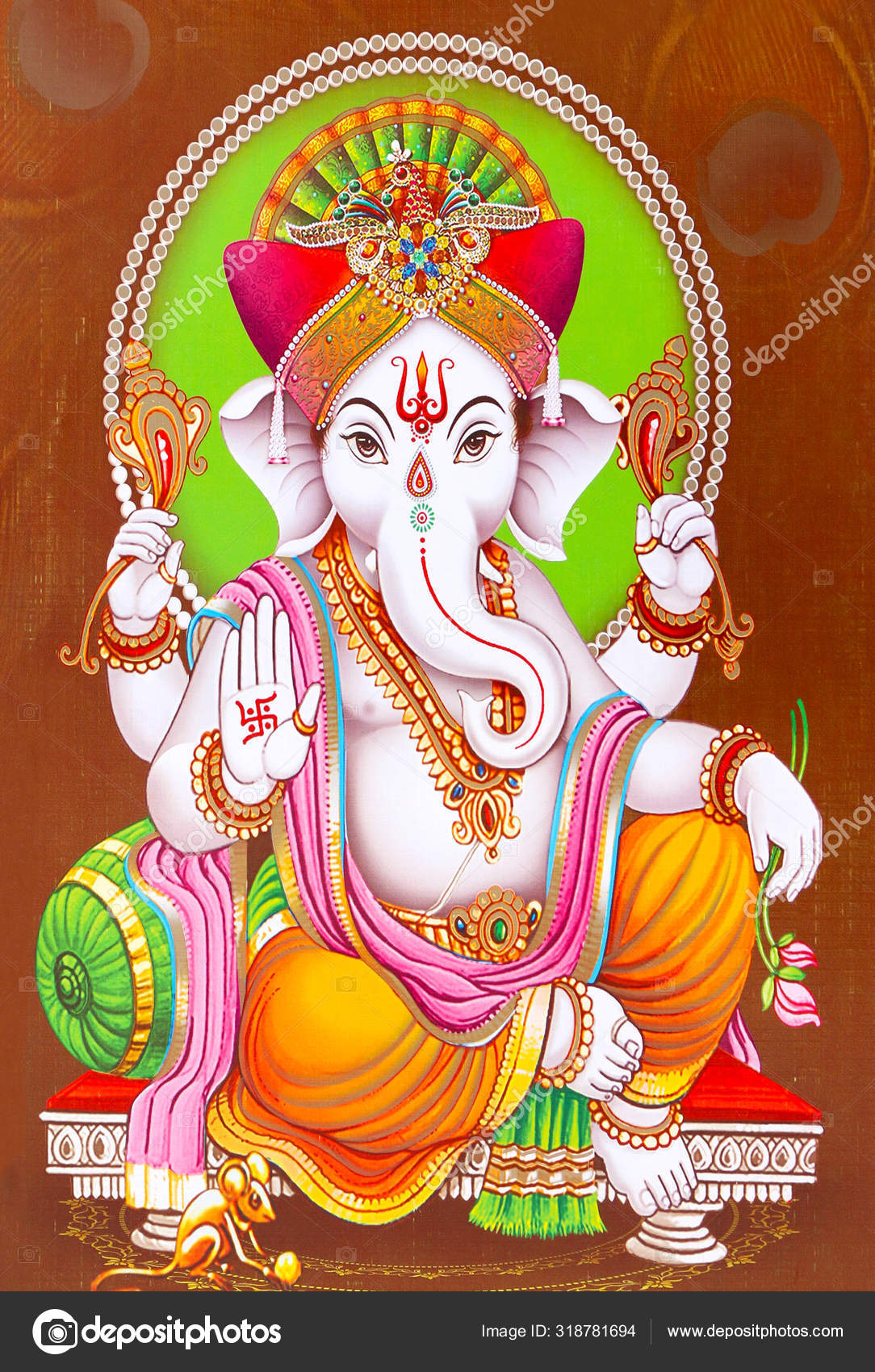 Hindu Lord Ganesha Texture Wallpaper Background Stock Photo by ...