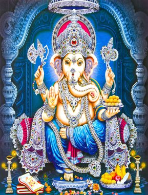 Hindu Lord Ganesha doku duvar kağıdı arka planı 