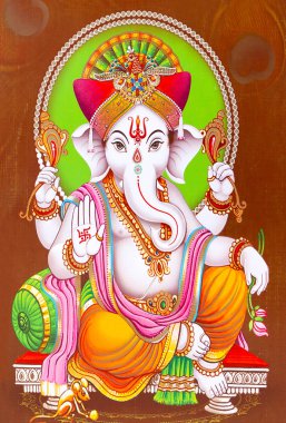 Hindu Lord Ganesha doku duvar kağıdı arka planı 