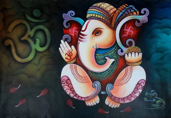 Hinduski Lord Ganesha Tekstury Tapety Tło — Zdjęcie stockowe