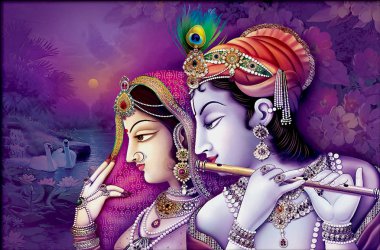 Tanrı Radha Krishna Geçmişi olan güzel bir duvar kağıdı 