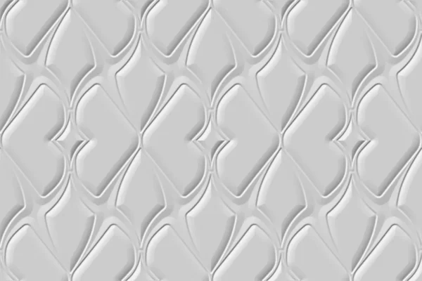 Weiße Nahtlose Geometrische Textur Origami Papier Stil Rendering Hintergrund — Stockfoto