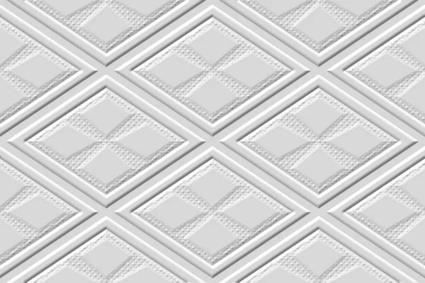 Bílá Bezešvá Geometrická Textura Origami Papírový Styl Vykreslování Pozadí — Stock fotografie