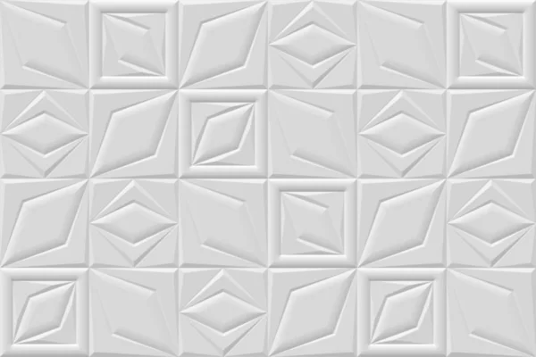 Weiße Nahtlose Geometrische Textur Origami Papier Stil Rendering Hintergrund — Stockfoto