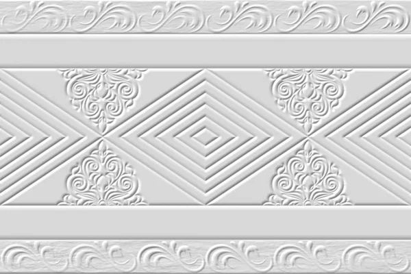 Λευκή Χωρίς Ραφή Γεωμετρική Υφή Στυλ Χαρτιού Origami Απόδοση Φόντου — Φωτογραφία Αρχείου