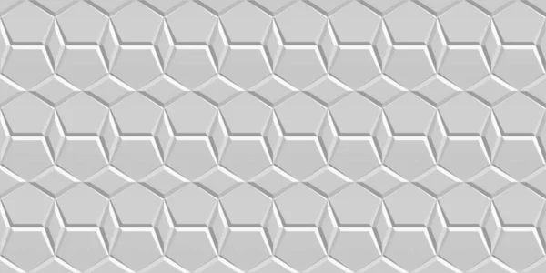 白いシームレスな幾何学的テクスチャ 折り紙の様式 3Dレンダリングの背景 — ストック写真
