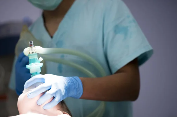 Máscara inhalación anestesia — Foto de Stock