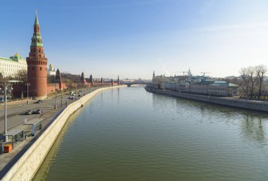 Moskova Nehri ve Kremlin görünümü