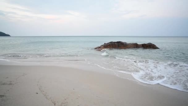 Osamělá Pláž Ráno Prázdná Pláž Ostrov Koh Chang Thajsko — Stock video