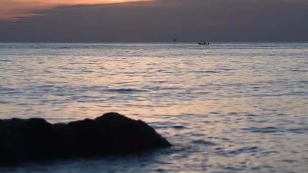Belo Pôr Sol Numa Ilha Tropical Ilha Koh Chang Tailândia — Vídeo de Stock