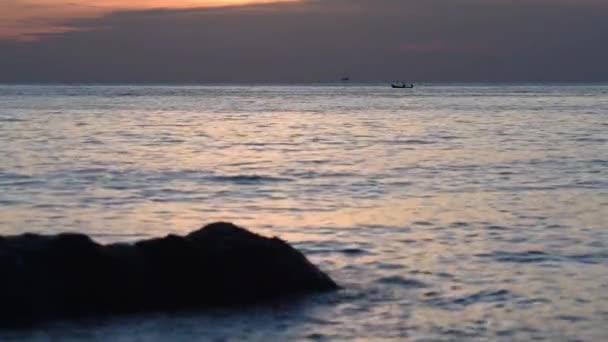 Krásný Západ Slunce Tropickém Ostrově Ostrov Koh Chang Thajsko — Stock video