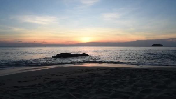 Krásný Západ Slunce Tropickém Ostrově Ostrov Koh Chang Thajsko — Stock video
