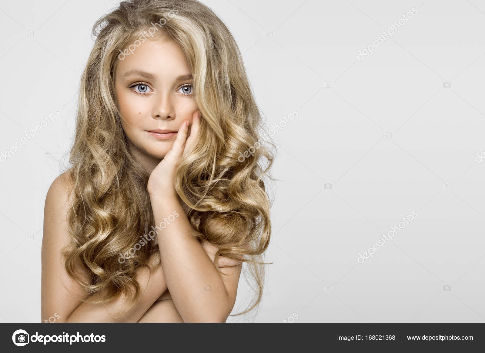 Beautiful Young Blonde Model Cute Girl With Long Beautiful Hair