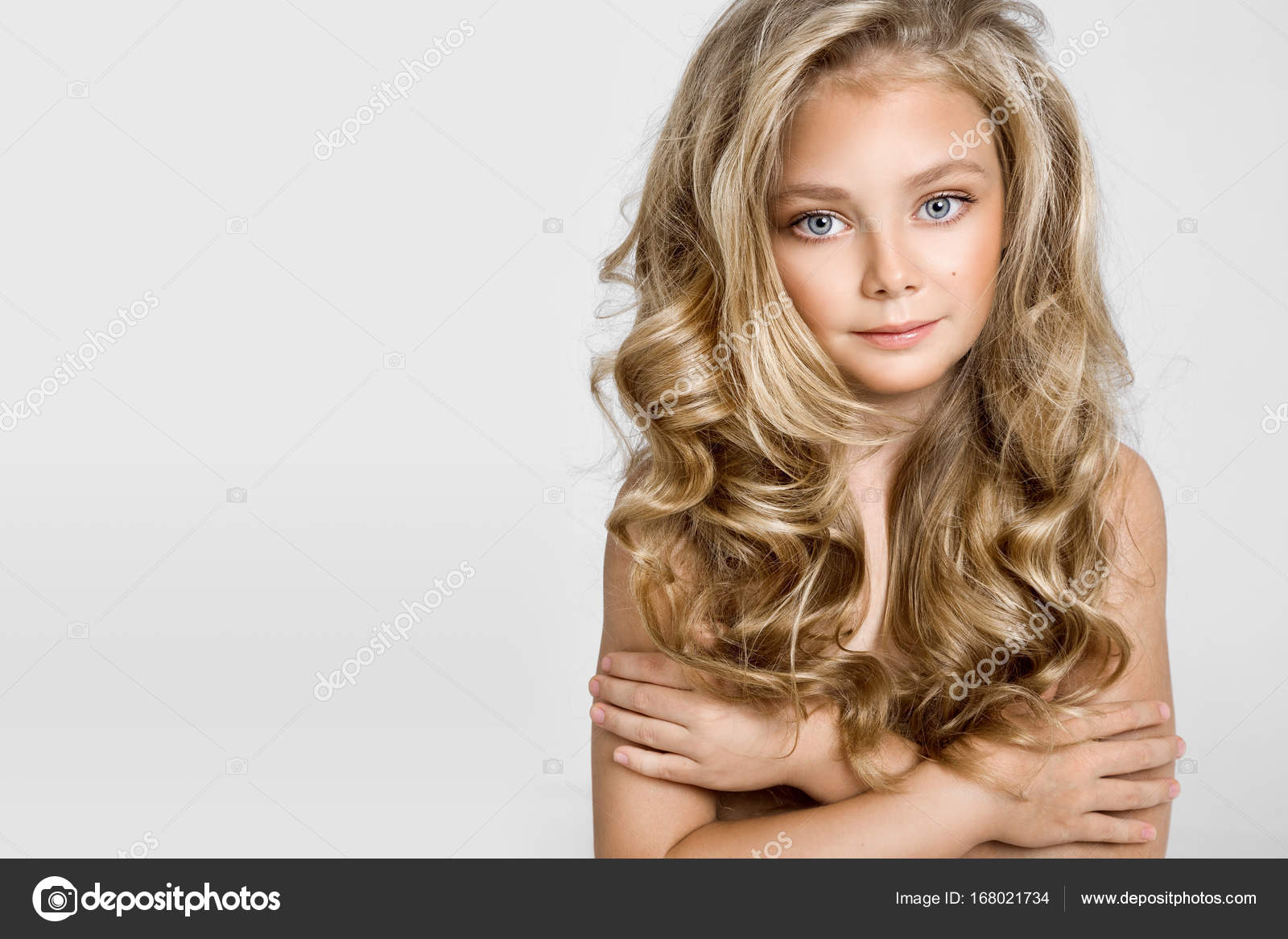 Beautiful Young Blonde Model Cute Girl With Long Beautiful