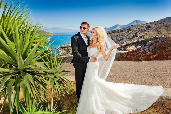 Yakışıklı adam güzel Yunan yatay olarak ilgili güzel kadın güzel genç Çift