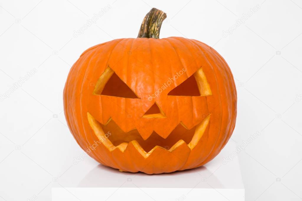 Pumpkin for Halloween on a white background