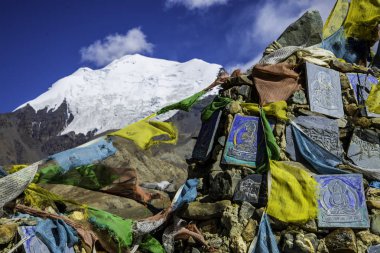 Tibet, Çin 'de dağlı doğal manzara