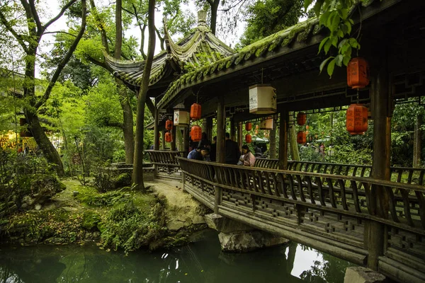 Wandelen Door Chengdu Stad Sichuan Gebied China — Stockfoto