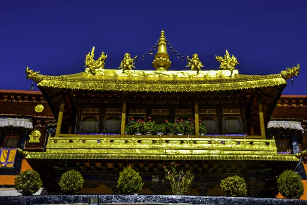 Взгляд Традиционную Архитектуру Тибета Китай Концепция Путешествия — стоковое фото