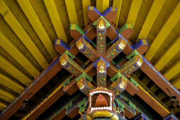 Pohled Tradiční Architekturu Tibetu Čína Koncept Cestování — Stock fotografie