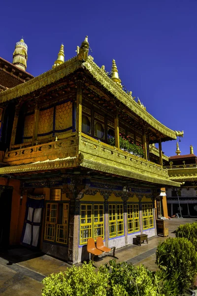 Vista Arquitectura Tradicional Del Tíbet China Concepto Viaje —  Fotos de Stock