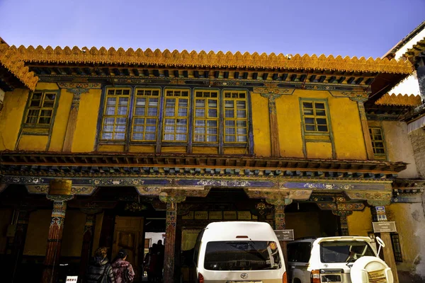 Vista Arquitetura Tradicional Tibete China Conceito Viagem — Fotografia de Stock