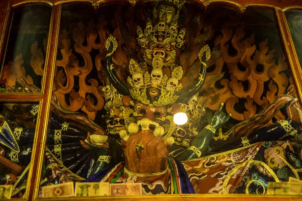 Внутри Буддийского Храма Тибет Китай — стоковое фото