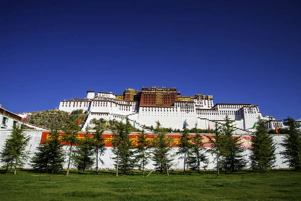 Pohled Tradiční Architekturu Tibetu Čína Koncept Cestování — Stock fotografie