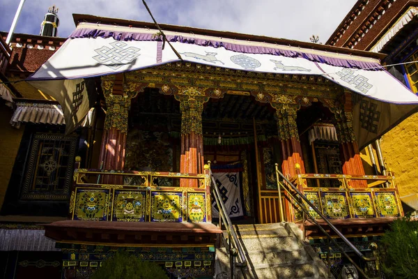 Vista Dell Architettura Tradizionale Del Tibet Cina — Foto Stock