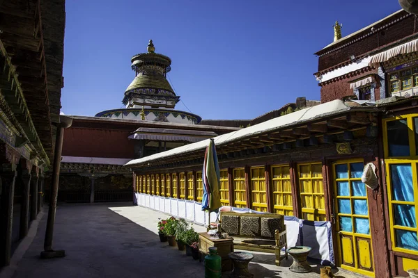 Вид Традиционную Архитектуру Тибета Китай — стоковое фото