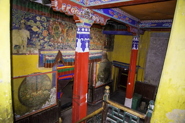 中国西藏佛寺内部 — 图库照片