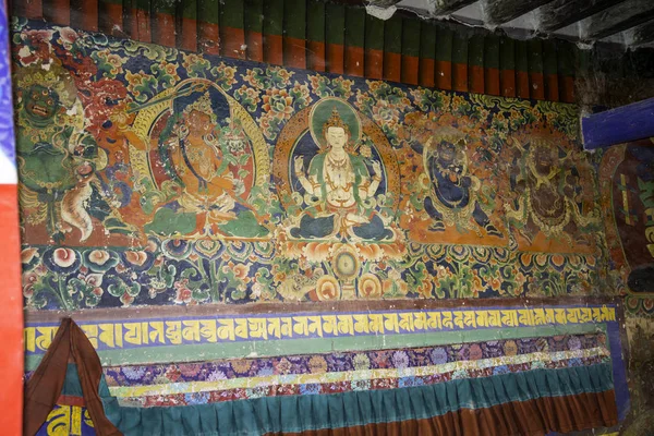 Всередині Буддійського Храму Тибеті Китай — стокове фото