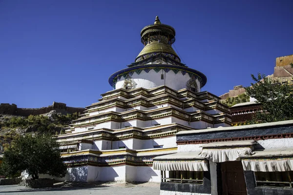 Vista Dell Architettura Tradizionale Del Tibet Cina — Foto Stock