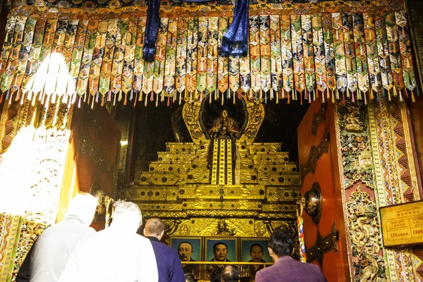 Dentro Templo Budista Tibete China — Fotografia de Stock
